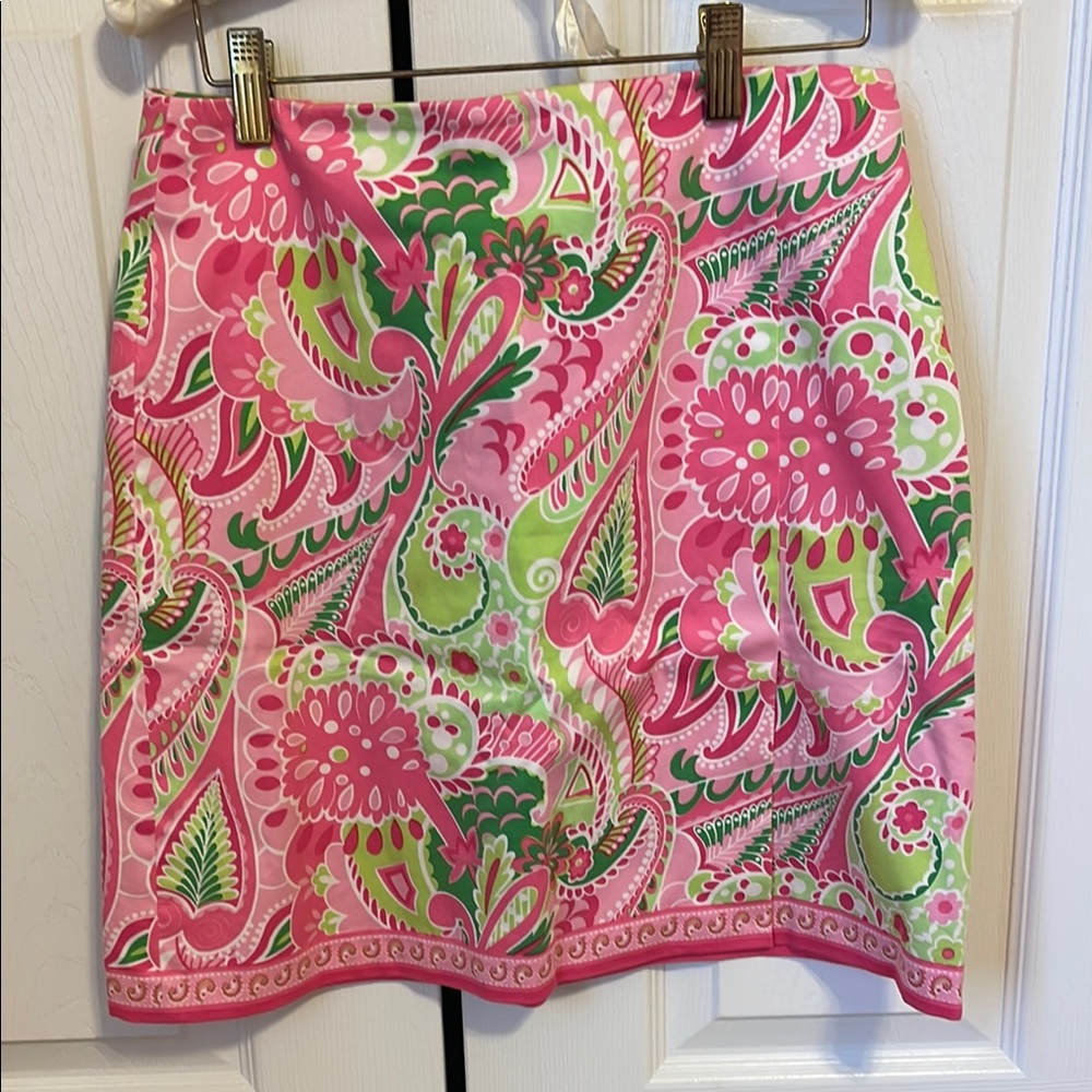 Floral Pink and Green Skirt
